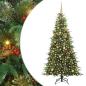 Preview: Künstlicher klappbarer Weihnachtsbaum Grün 210 cm PE und PVC