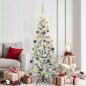 Preview: ARDEBO.de - Künstlicher klappbarer Weihnachtsbaum Weiß 180 cm PE und PVC