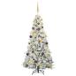 Preview: Künstlicher klappbarer Weihnachtsbaum Weiß 180 cm PE und PVC
