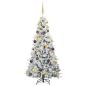 Preview: Künstlicher klappbarer Weihnachtsbaum Weiß 180 cm PE und PVC