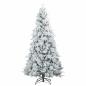 Preview: Künstlicher klappbarer Weihnachtsbaum Weiß 180 cm PE und PVC