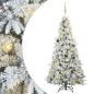 Preview: Künstlicher klappbarer Weihnachtsbaum Weiß 210 cm PE und PVC