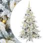 Preview: Künstlicher klappbarer Weihnachtsbaum Weiß 180 cm PVC und Stahl