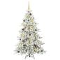 Preview: Künstlicher klappbarer Weihnachtsbaum Weiß 180 cm PVC und Stahl