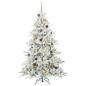 Preview: Künstlicher klappbarer Weihnachtsbaum Weiß 210 cm PVC und Stahl