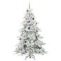 Preview: Künstlicher klappbarer Weihnachtsbaum Weiß 210 cm PVC und Stahl