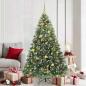 Preview: ARDEBO.de - Künstlicher Weihnachtsbaum mit 300 LEDs Grün 180 cm PE und PVC