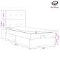 Preview: Ottoman-Bett mit Matratze und LED Dunkelblau 90 x 200 cm Samt