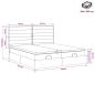 Preview: Ottoman-Bett mit Matratze und LED Schwarz 180 x 200 cm Stoff