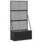 Preview: ARDEBO.de - Garten-Spalier-Pflanzer Schwarz 70 x 30 x 135 cm Metall