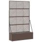 Preview: ARDEBO.de - Garten-Spalier-Pflanzer Braun 105 x 30 x 170 cm Metall