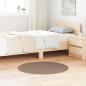Preview: ARDEBO.de - Anti-Rutsch Shaggy Teppich Braun 90 x 90 cm PP
