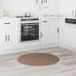 Preview: Anti-Rutsch Shaggy Teppich Braun 90 x 90 cm PP
