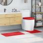 Preview: ARDEBO.de - Anti-Rutsch Badematten-Set 3 stk. Rot 50 x 80 cm PP