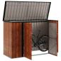Preview: Gartenlagerbox Braun 214 x 82 x 132 cm Stahl