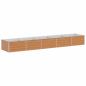 Preview: Hochbeet Hellbraun 400 x 80 x 45 cm Verzinkter Stahl