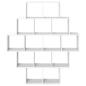 Preview: Wandregal Wei? 120 x 20 x 136 cm Holzwerkstoff