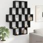 Preview: ARDEBO.de - Wandregal Schwarze Eiche 120 x 20 x 136 cm Holzwerkstoff