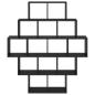 Preview: Wandregal Schwarze Eiche 120 x 20 x 136 cm Holzwerkstoff