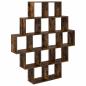 Preview: Wandregal Raucheiche 120 x 20 x 136 cm Holzwerkstoff