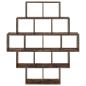 Preview: Wandregal Raucheiche 120 x 20 x 136 cm Holzwerkstoff