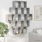 Preview: ARDEBO.de - Wandregal Sonoma-Grau 120 x 20 x 136 cm Holzwerkstoff