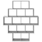 Preview: Wandregal Sonoma-Grau 120 x 20 x 136 cm Holzwerkstoff