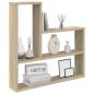Preview: Wandregal Sonoma-Eiche 60 x 11 x 60 cm Holzwerkstoff