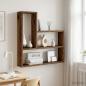 Preview: ARDEBO.de - Wandregal Altholz 60 x 11 x 60 cm Holzwerkstoff