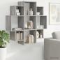 Preview: ARDEBO.de - Wandregal Sonoma-Grau 90 x 25 x 90 cm Holzwerkstoff