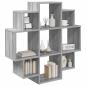 Preview: Wandregal Sonoma-Grau 90 x 25 x 90 cm Holzwerkstoff