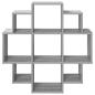 Preview: Wandregal Sonoma-Grau 90 x 25 x 90 cm Holzwerkstoff