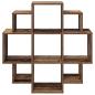 Preview: Wandregal Altholz 90 x 25 x 90 cm Holzwerkstoff