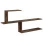 Preview: Wandregal Raucheiche 122 x 18 x 60 cm Holzwerkstoff