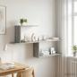Preview: ARDEBO.de - Wandregal Sonoma-Grau 122 x 18 x 60 cm Holzwerkstoff