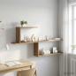 Preview: ARDEBO.de - Wandregal Artisan-Eiche 122 x 18 x 60 cm Holzwerkstoff
