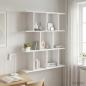 Preview: ARDEBO.de - Wandregal Wei? 80 x 20 x 96 cm Holzwerkstoff