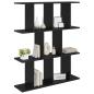 Preview: Wandregal Schwarze Eiche 80 x 20 x 96 cm Holzwerkstoff
