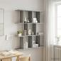 Preview: ARDEBO.de - Wandregal Sonoma-Grau 80 x 20 x 96 cm Holzwerkstoff