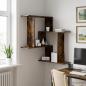 Preview: ARDEBO.de - Wandregal Raucheiche 67 x 67 x 87 cm Holzwerkstoff