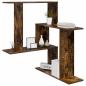 Preview: Wandregal Raucheiche 67 x 67 x 87 cm Holzwerkstoff