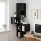 Preview: ARDEBO.de - Wand-Eckregal Schwarze Eiche 48 x 48 x 120 cm Holzwerkstoff