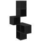 Preview: Wand-Eckregal Schwarze Eiche 48 x 48 x 120 cm Holzwerkstoff