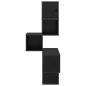 Preview: Wand-Eckregal Schwarze Eiche 48 x 48 x 120 cm Holzwerkstoff