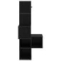 Preview: Wand-Eckregal Schwarze Eiche 48 x 48 x 120 cm Holzwerkstoff