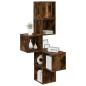 Preview: Wand-Eckregal Raucheiche 48 x 48 x 120 cm Holzwerkstoff