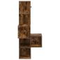 Preview: Wand-Eckregal Raucheiche 48 x 48 x 120 cm Holzwerkstoff