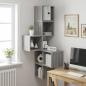 Preview: ARDEBO.de - Wand-Eckregal Sonoma-Grau 48 x 48 x 120 cm Holzwerkstoff