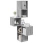 Preview: Wand-Eckregal Sonoma-Grau 48 x 48 x 120 cm Holzwerkstoff