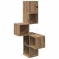 Preview: Wand-Eckregal Artisan-Eiche 48 x 48 x 120 cm Holzwerkstoff